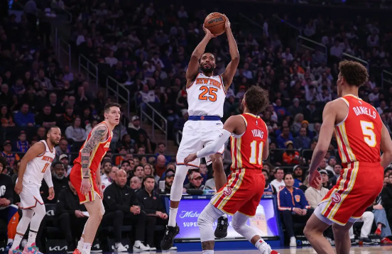 布伦森34+6 布里奇斯26分 特雷-杨27+6 尼克斯击退老鹰